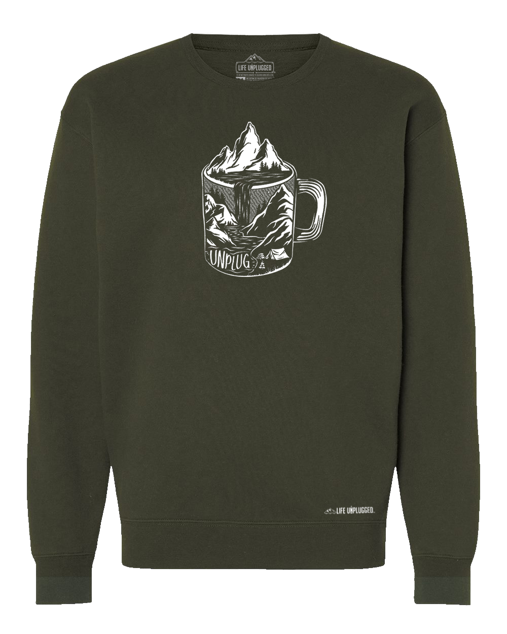 Coffee Mountain Scene Heavyweight Crewneck Sweatshirt