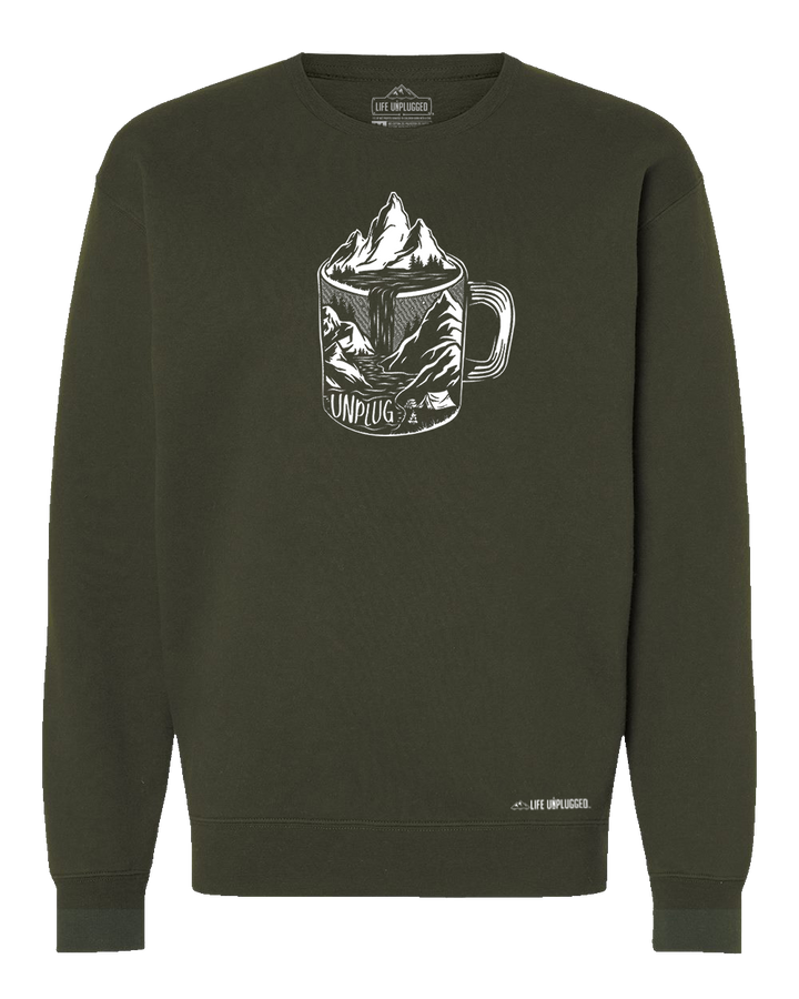 Coffee Mountain Scene Heavyweight Crewneck Sweatshirt