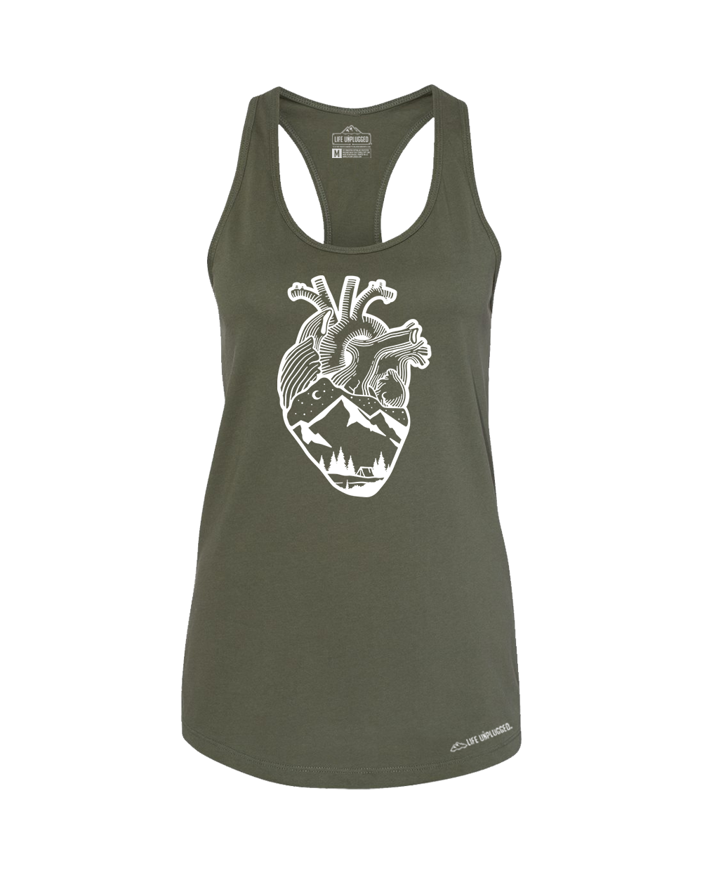 Anatomical Heart (Full Chest) Women's Racerback Tank Top