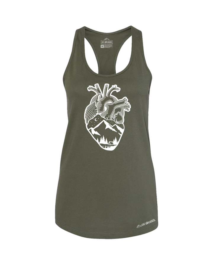 Anatomical Heart (Full Chest) Women's Racerback Tank Top