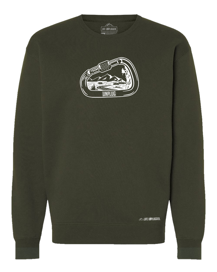 Rock Climbing Mountain Scene Heavyweight Crewneck Sweatshirt