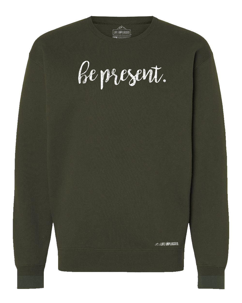 Be Present Cursive Heavyweight Crewneck Sweatshirt