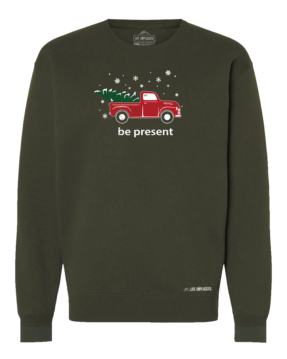 Christmas Tree Truck Heavyweight Crewneck Sweatshirt