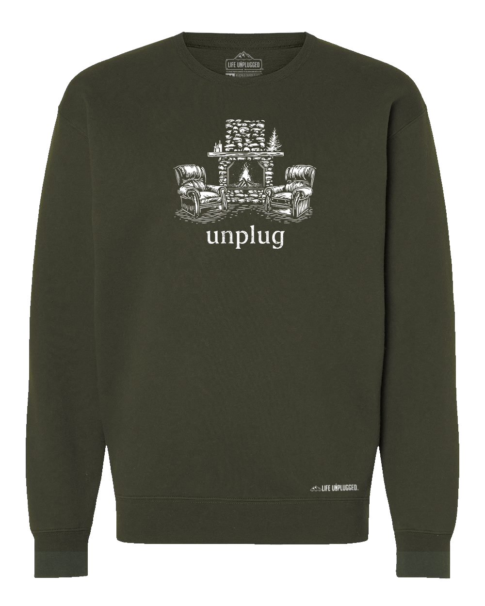 Rustic Fireplace Heavyweight Crewneck Sweatshirt