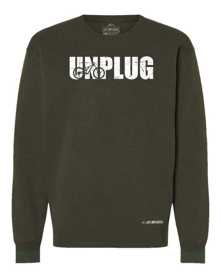 Unplug Mountain Bike Silhouette Heavyweight Crewneck Sweatshirt