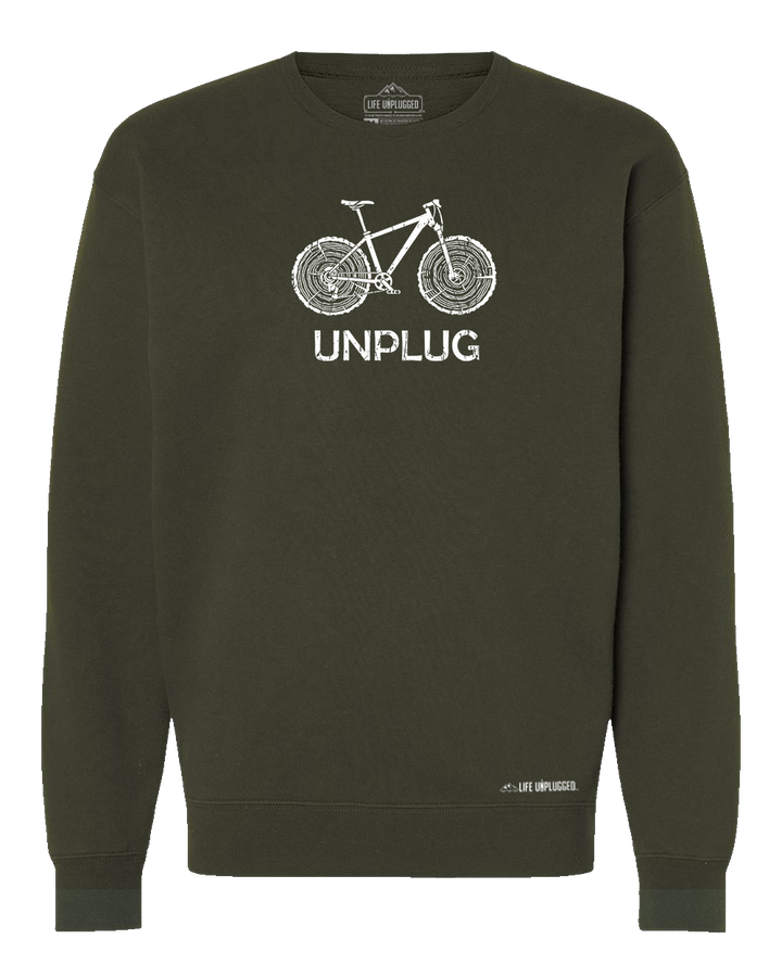 Mountain Bike Tree Stumps Heavyweight Crewneck Sweatshirt