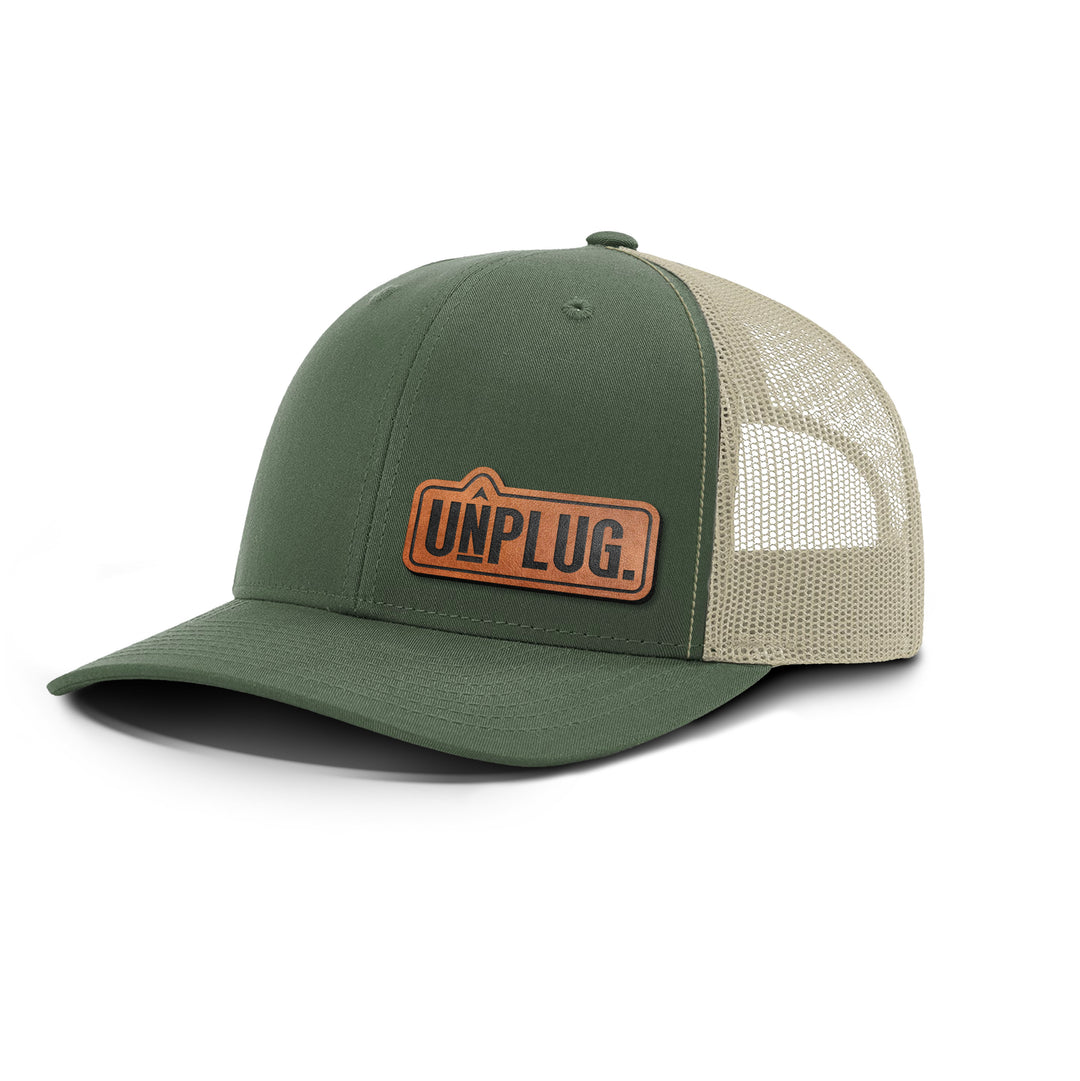 Unplug Snapback Leather Patch Hat