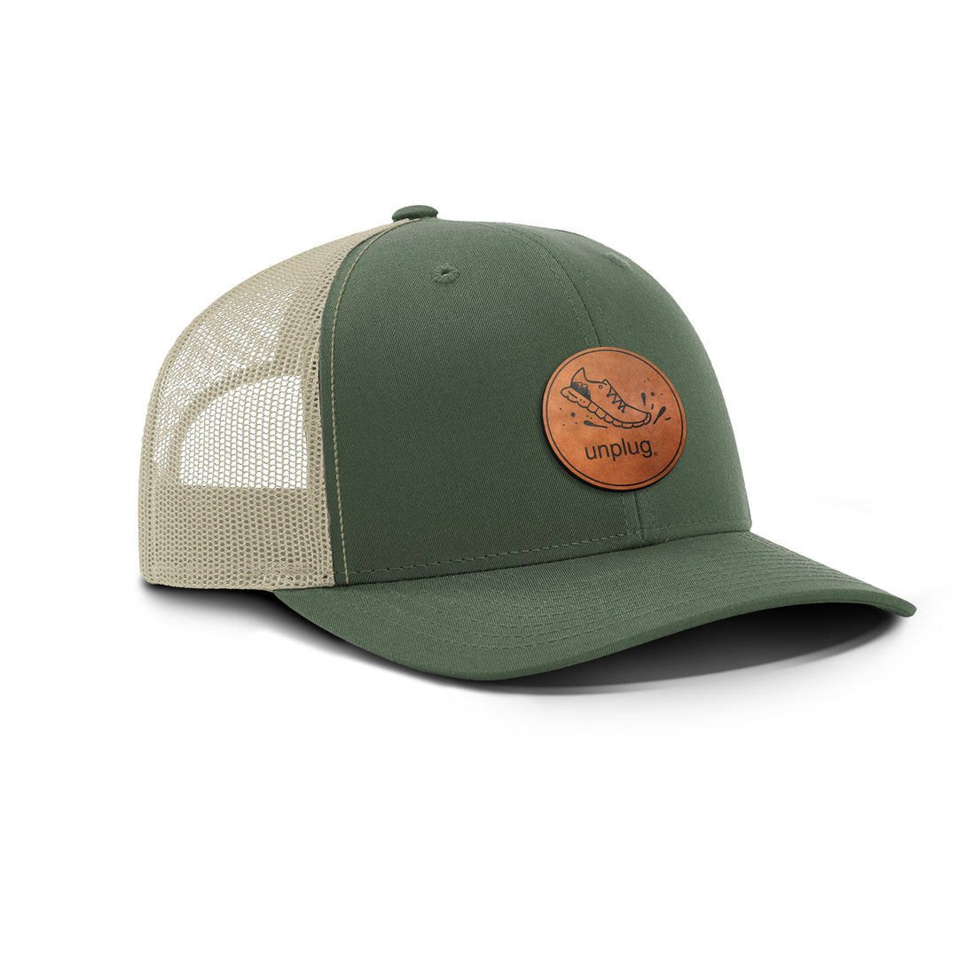 Running Snapback Leather Patch Hat