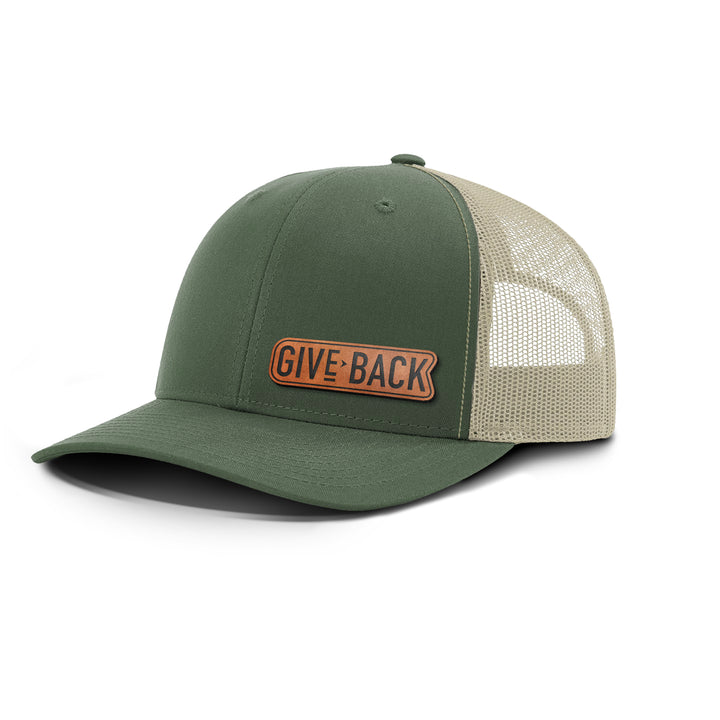 Give Back Snapback Leather Patch Hat