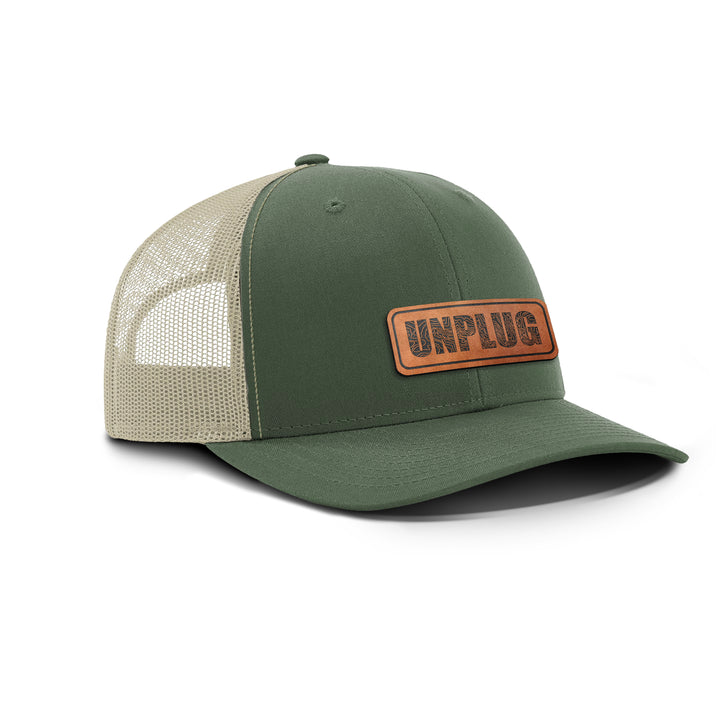 Unplug Topo Map Snapback Leather Patch Hat