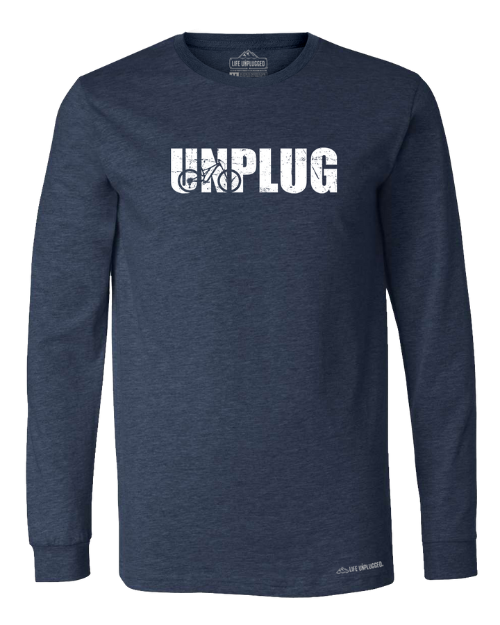 Unplug Mountain Bike Silhouette Long Sleeve T-Shirt