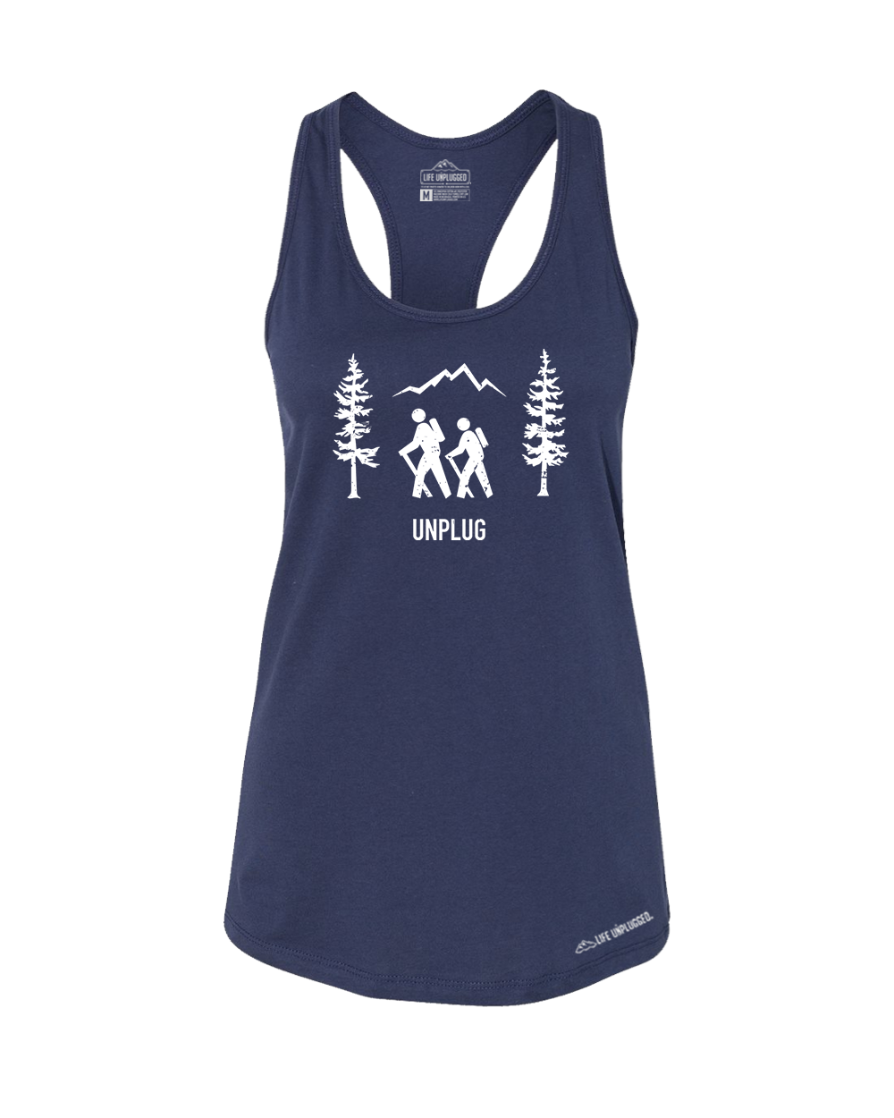 Hiking Scene Premium Women's Relaxed Fit Racerback Tank Top - Life Unplugged