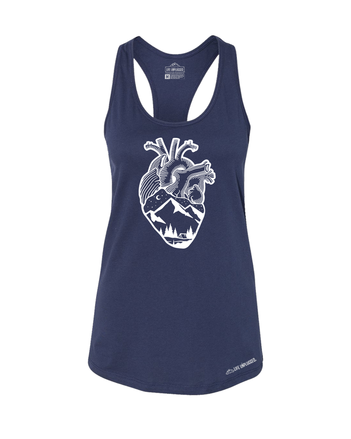 Anatomical Heart (Full Chest) Women's Racerback Tank Top