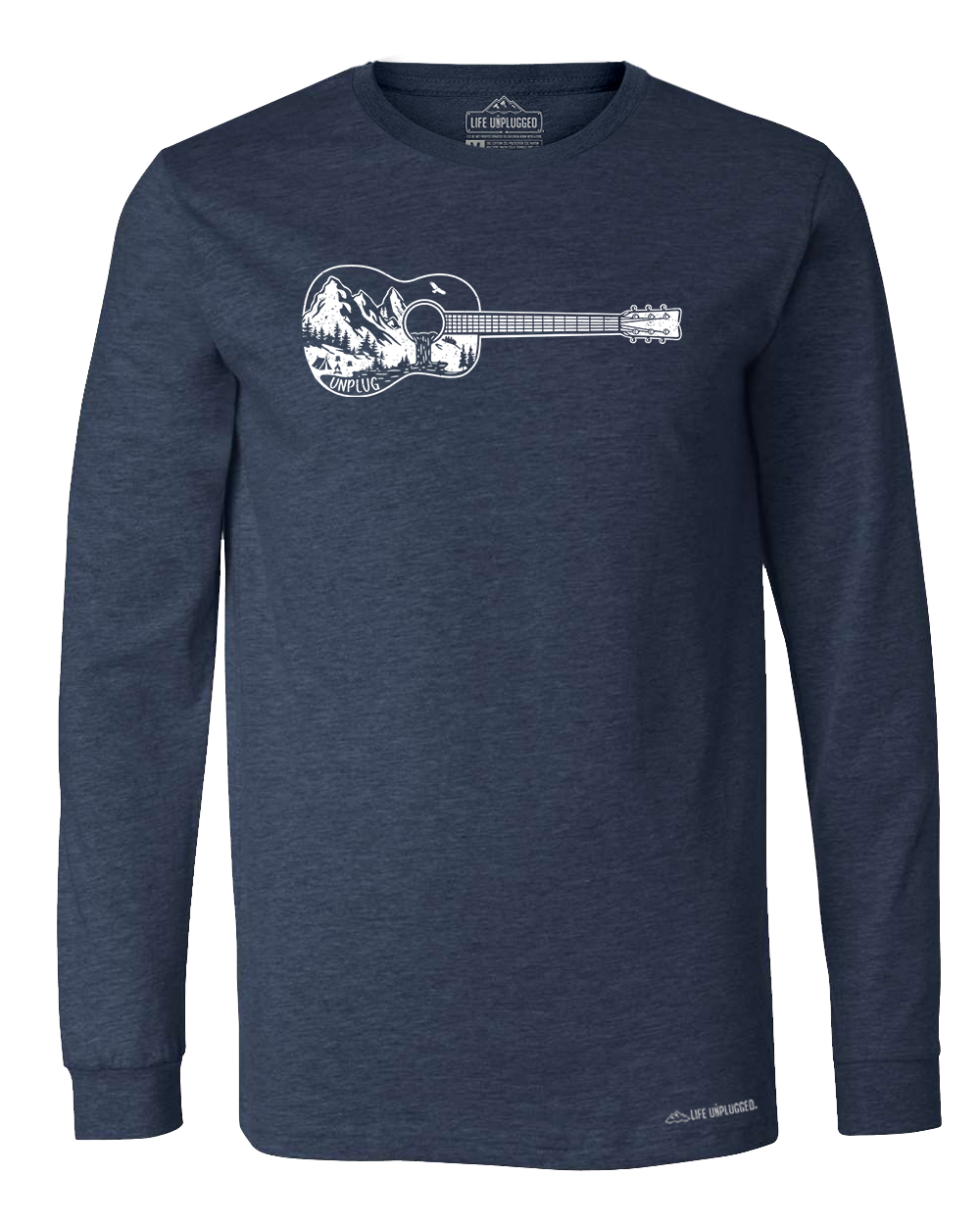 Guitar Mountain Scene Long Sleeve T-Shirt