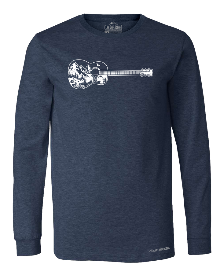 Guitar Mountain Scene Long Sleeve T-Shirt