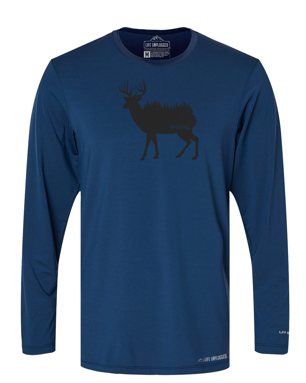 Deer In The Trees Performance Long Sleeve with UPF 50+