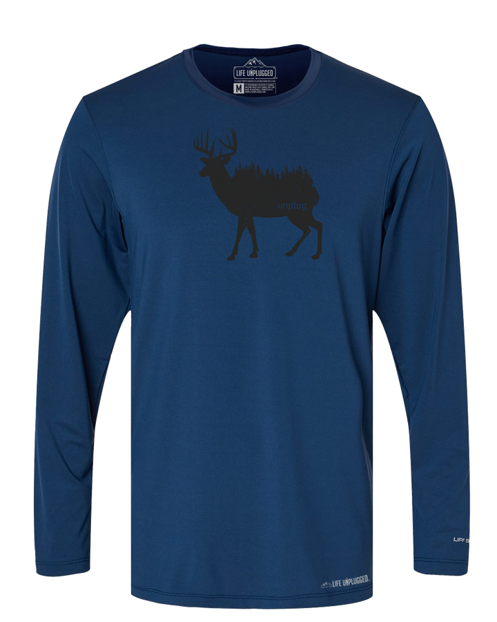 Deer In The Trees Performance Long Sleeve with UPF 50+