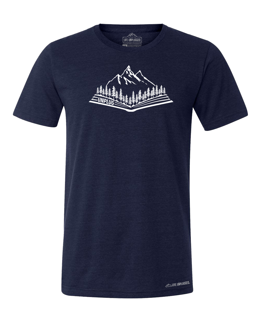 Open Book Mountain Scene Triblend T-Shirt