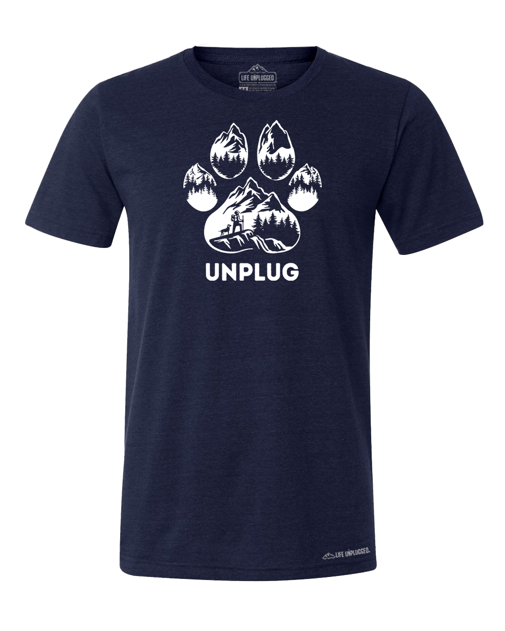 LIMITED DROP! Paw Print Mountain Scene Triblend T-Shirt