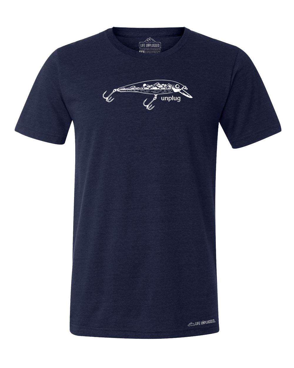 Fishing Lure Mountain Scene Triblend T-Shirt