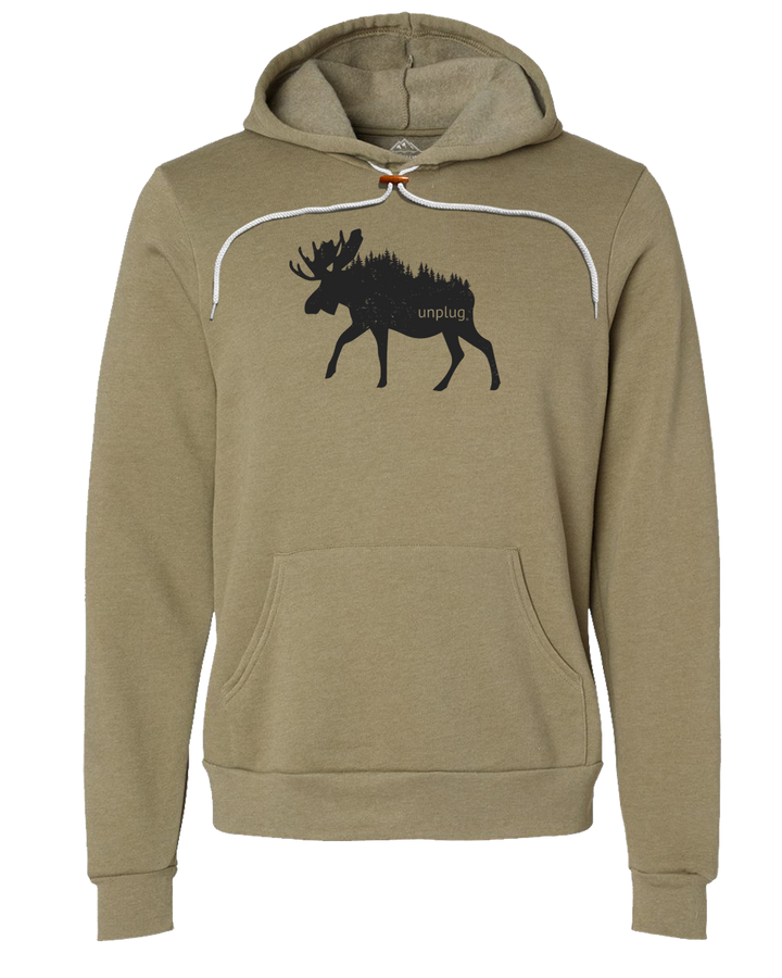 Moose In The Trees Premium Super Soft Hooded Sweatshirt
