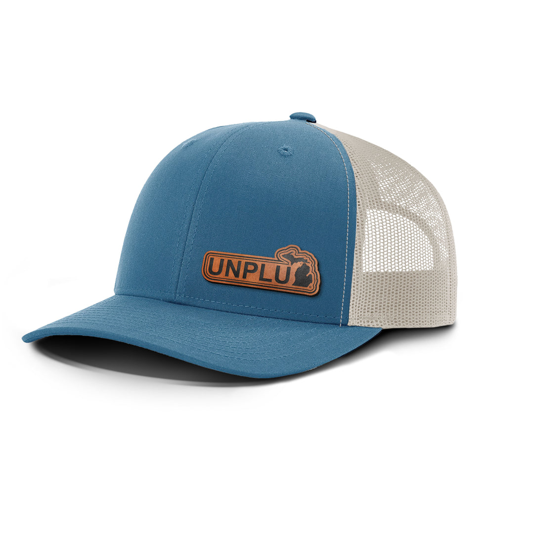 Unplug (MI) Snapback Leather Patch Hat