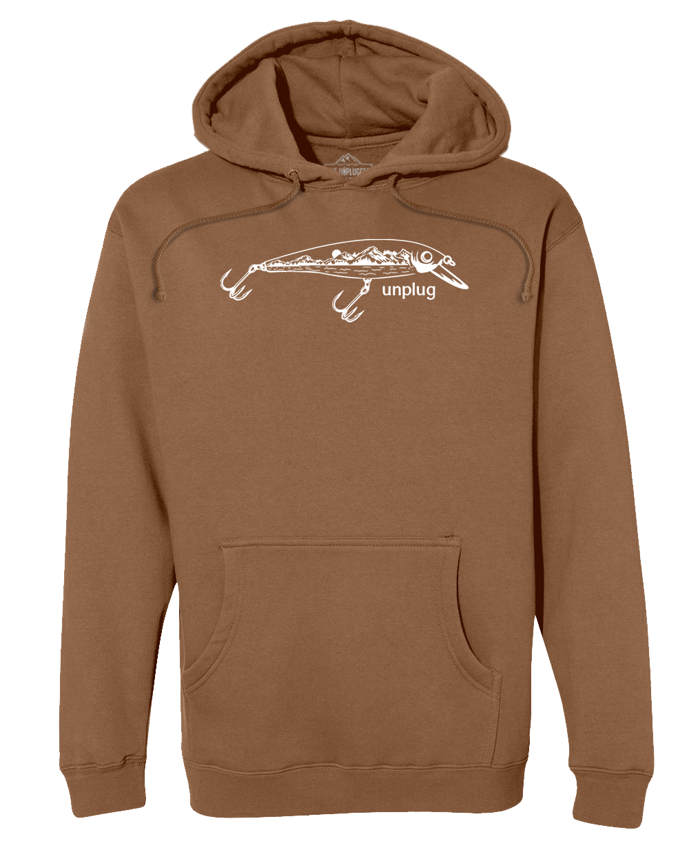 Fishing Lure Mountain Scene Heavyweight Hoodie