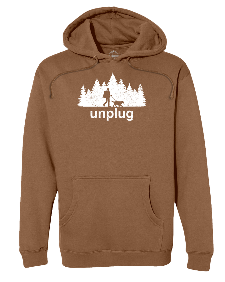 Dog Walks in the Woods Premium Heavyweight Hooded Sweatshirt - Life Unplugged