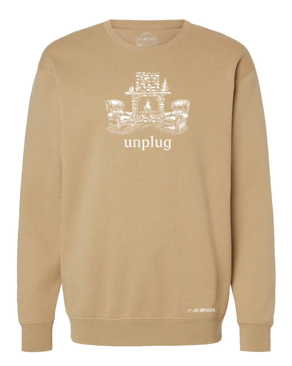 Rustic Fireplace Heavyweight Crewneck Sweatshirt