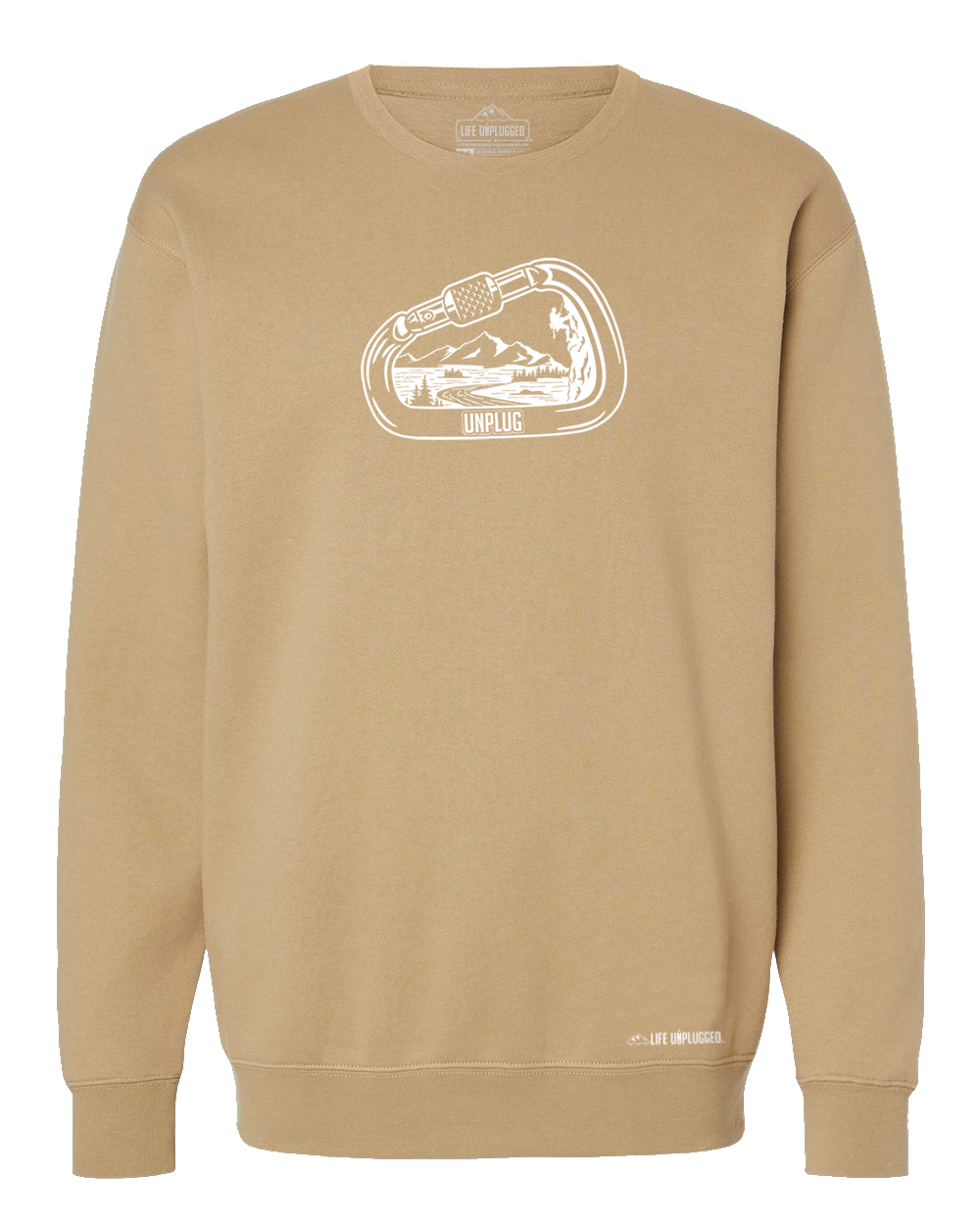 Rock Climbing Mountain Scene Heavyweight Crewneck Sweatshirt