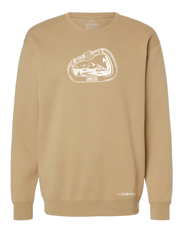 Rock Climbing Mountain Scene Heavyweight Crewneck Sweatshirt