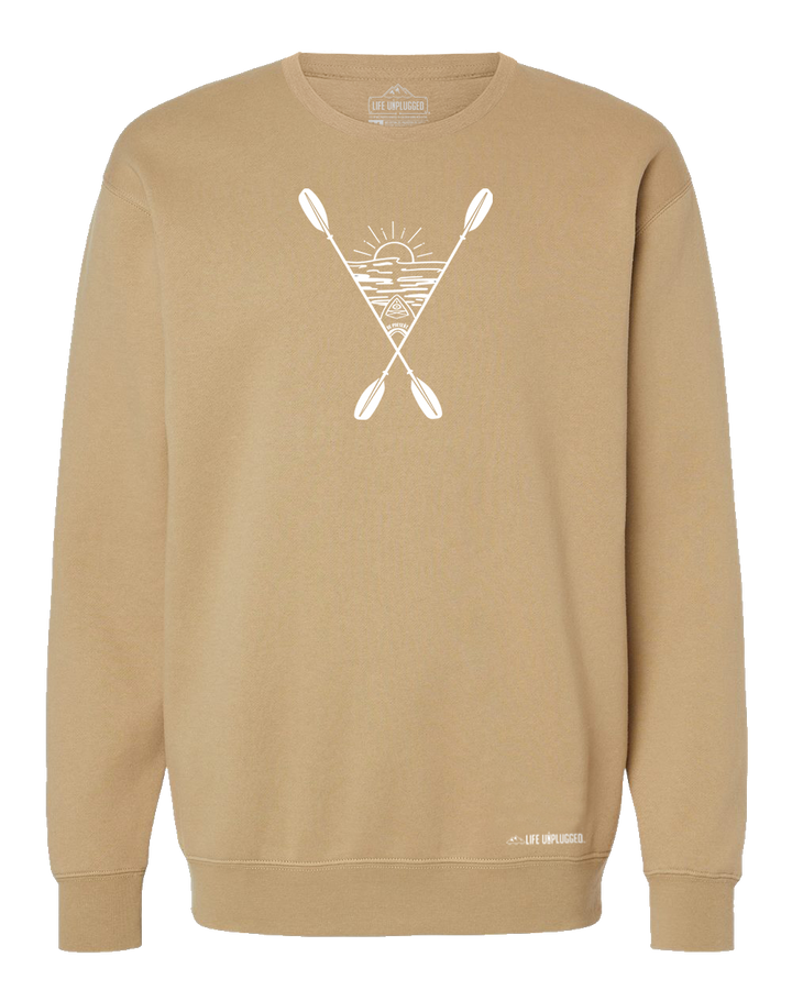 Kayaking Into The Sunset Heavyweight Crewneck Sweatshirt