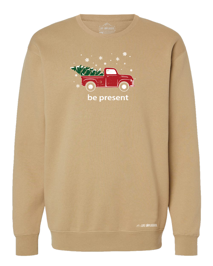 Christmas Tree Truck Heavyweight Crewneck Sweatshirt