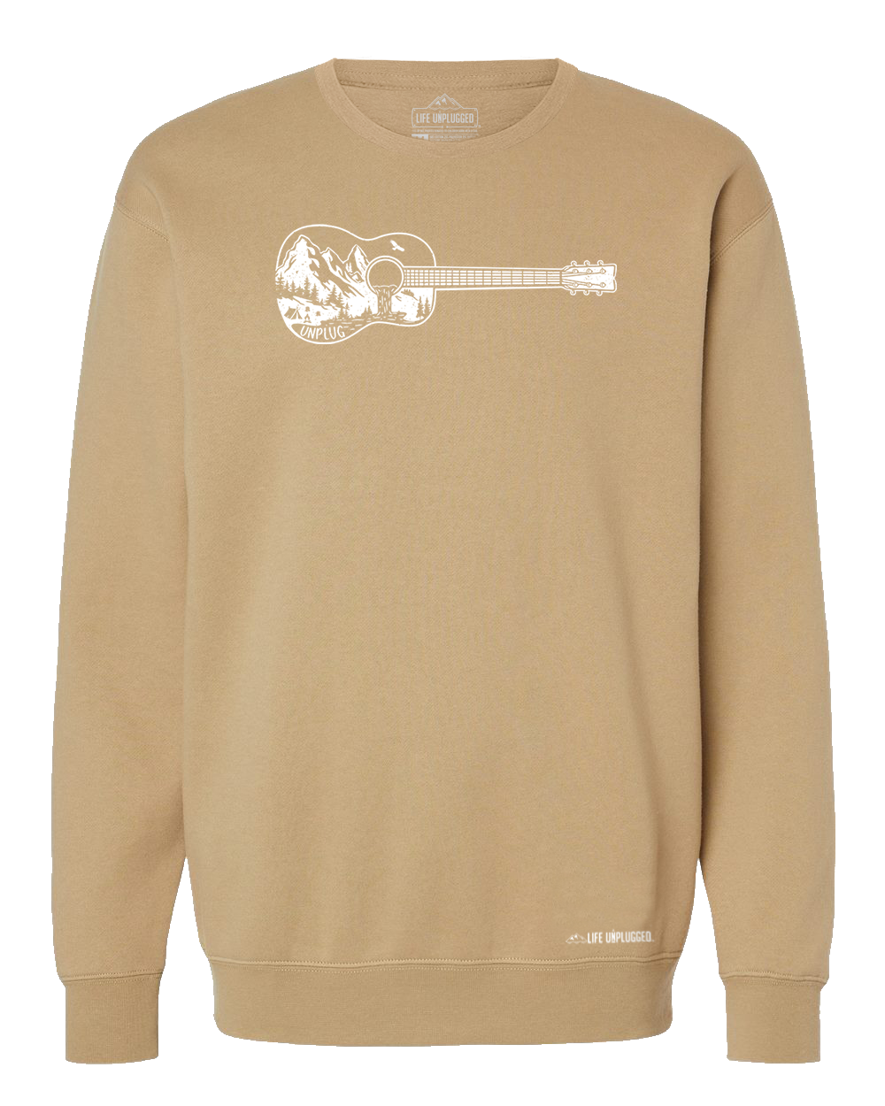 Guitar Mountain Scene Heavyweight Crewneck Sweatshirt