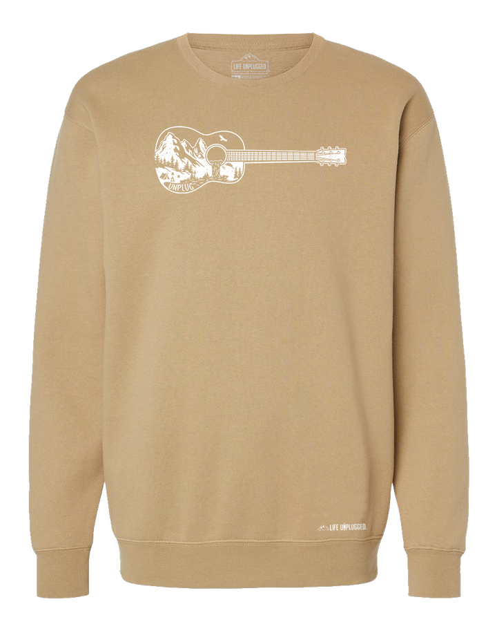 Guitar Mountain Scene Heavyweight Crewneck Sweatshirt