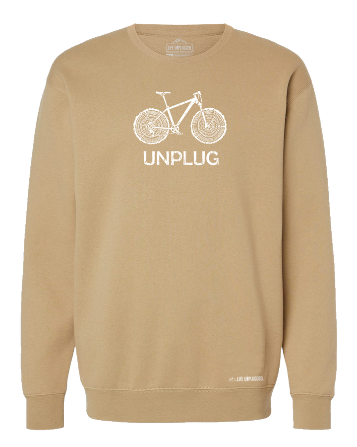 Mountain Bike Tree Stumps Heavyweight Crewneck Sweatshirt