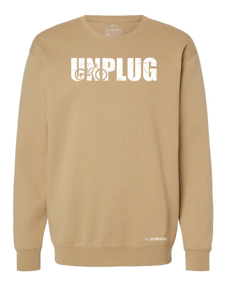 Unplug Mountain Bike Silhouette Heavyweight Crewneck Sweatshirt