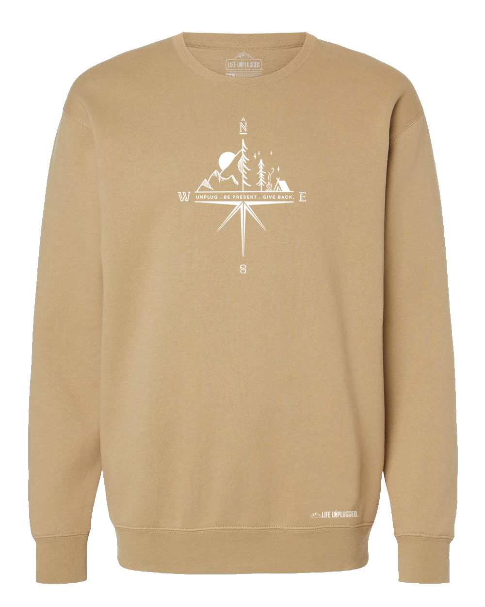 Compass Mountain Scene Heavyweight Crewneck Sweatshirt