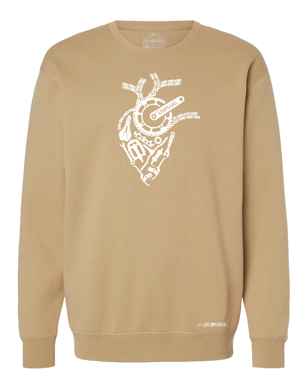 Anatomical Heart (Bicycle Parts) Heavyweight Crewneck Sweatshirt