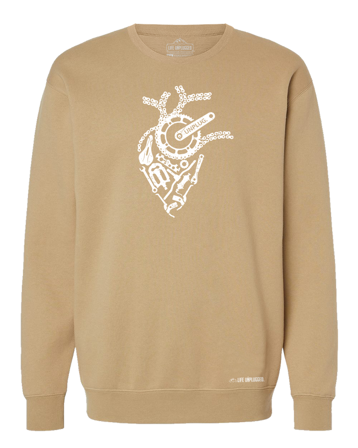 Anatomical Heart (Bicycle Parts) Heavyweight Crewneck Sweatshirt