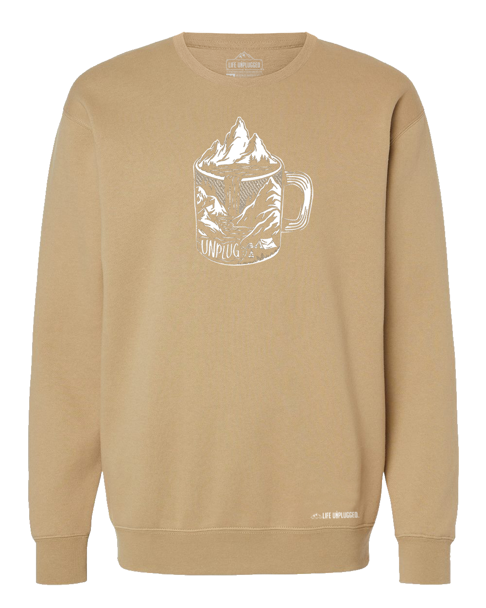 Coffee Mountain Scene Heavyweight Crewneck Sweatshirt