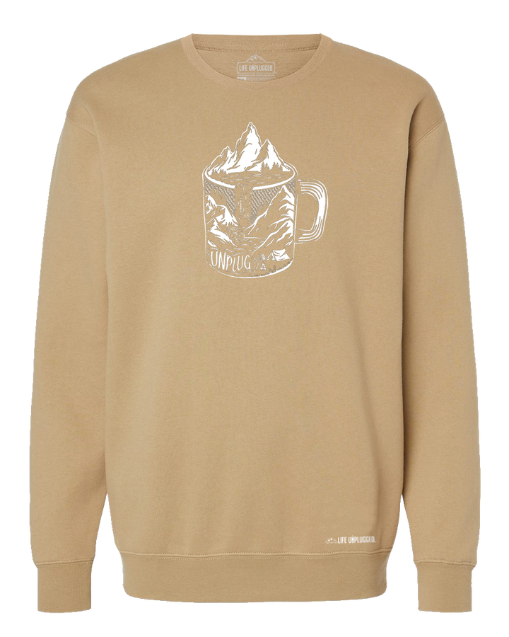 Coffee Mountain Scene Heavyweight Crewneck Sweatshirt