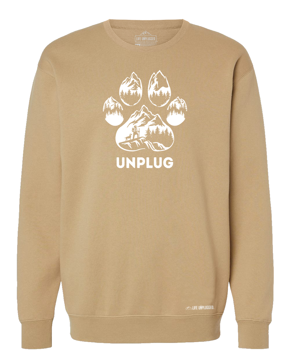 LIMITED DROP! Paw Print Mountain Scene Heavyweight Crewneck Sweatshirt