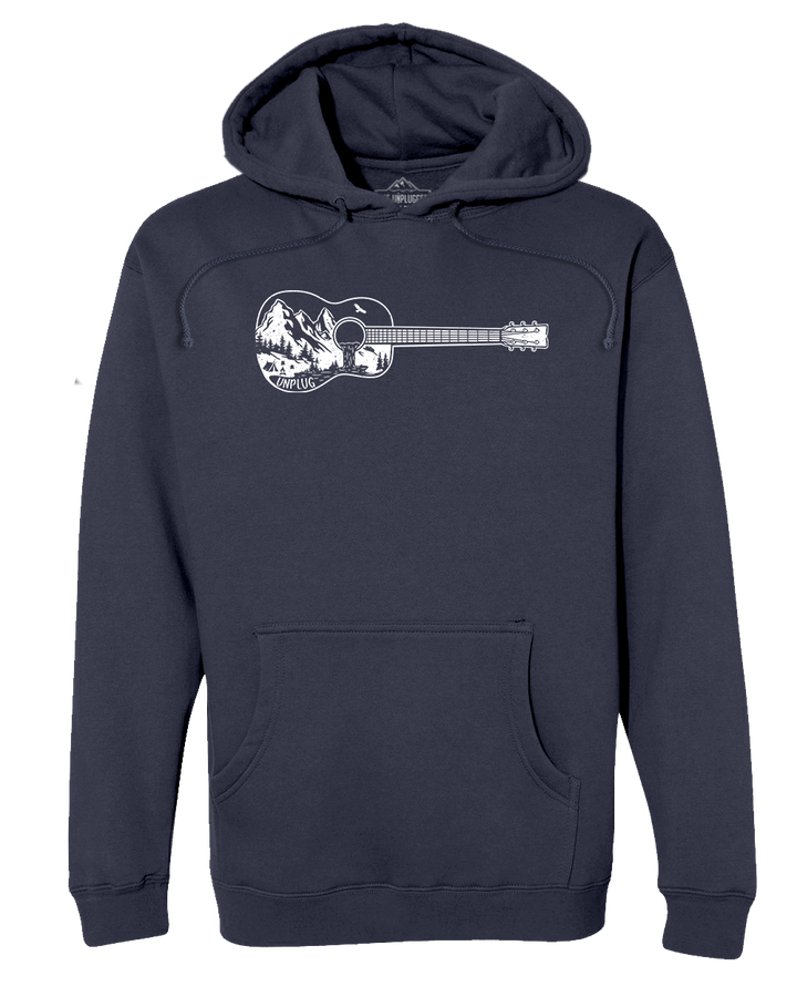 Guitar Mountain Scene Heavyweight Hoodie