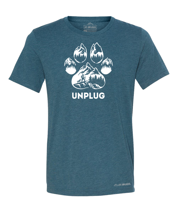 LIMITED DROP! Paw Print Mountain Scene Triblend T-Shirt