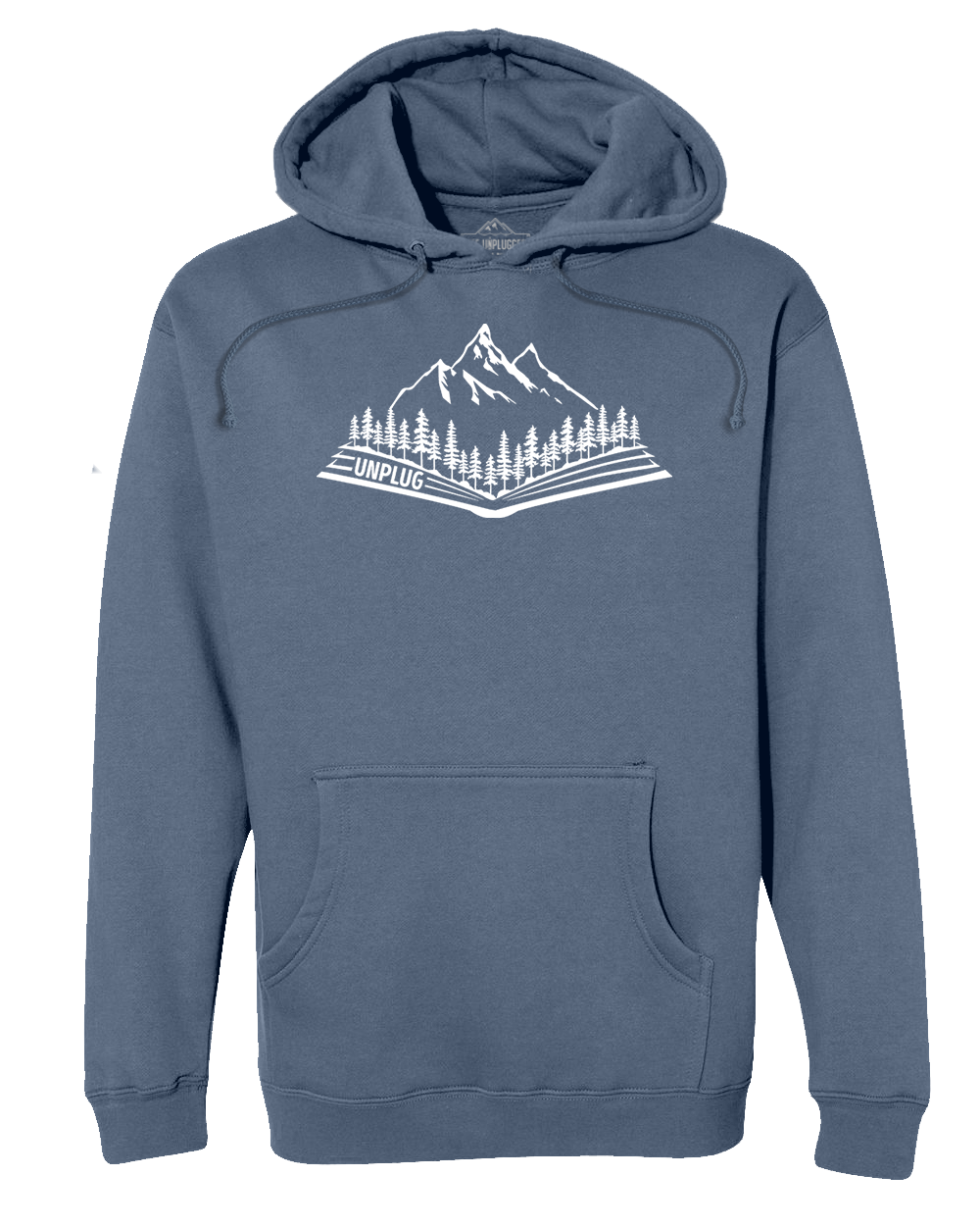 Open Book Mountain Scene Heavyweight Hoodie