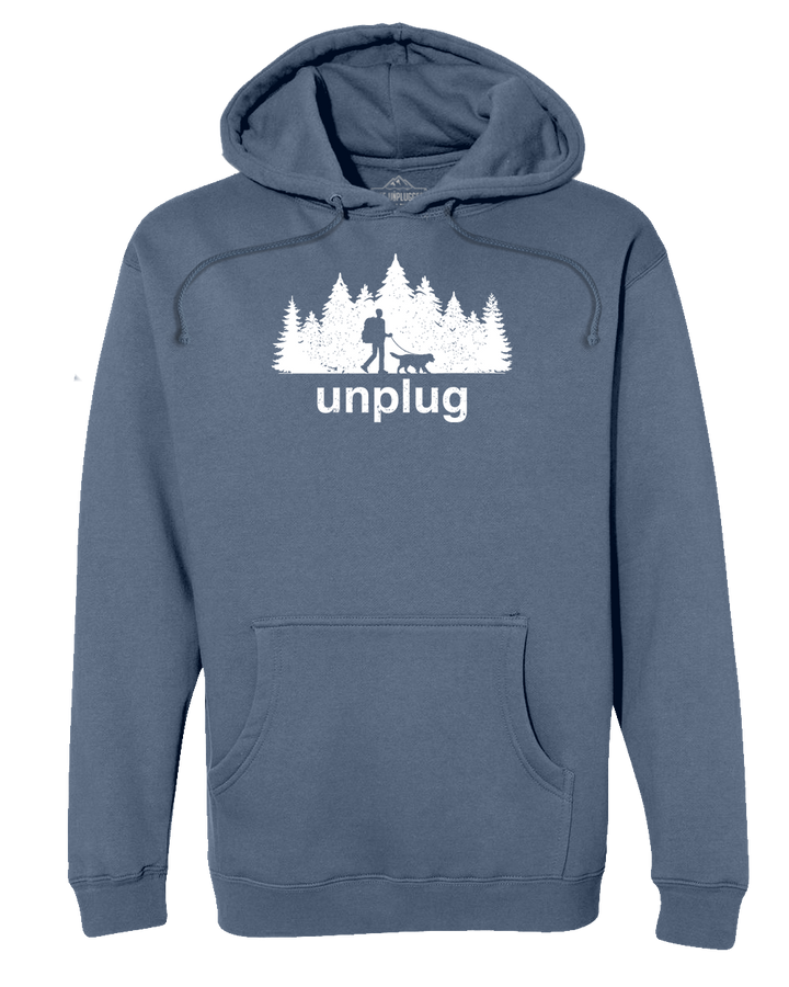 Dog Walks in the Woods Premium Heavyweight Hooded Sweatshirt - Life Unplugged