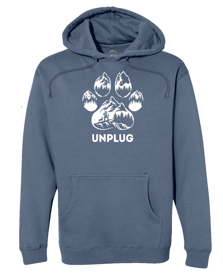 LIMITED DROP! Paw Print Mountain Scene Heavyweight Hoodie