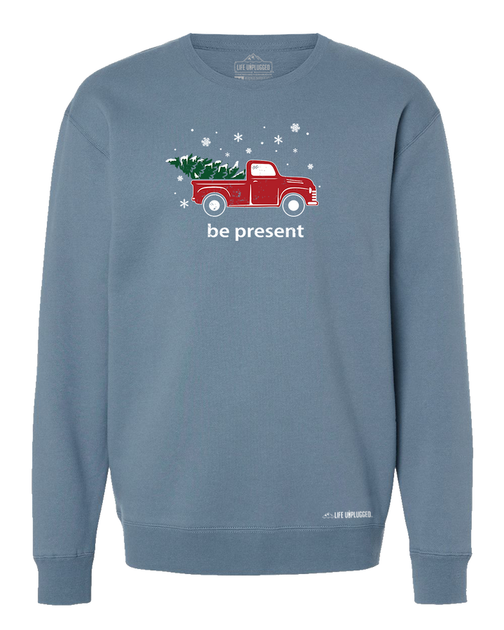 Christmas Tree Truck Heavyweight Crewneck Sweatshirt