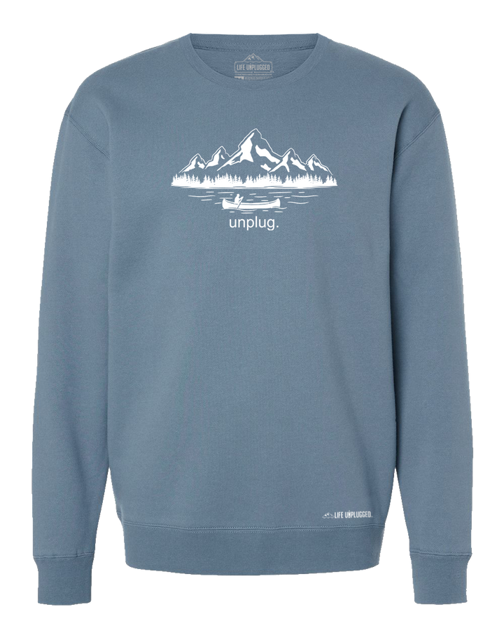 Canoeing In The Mountains Heavyweight Crewneck Sweatshirt